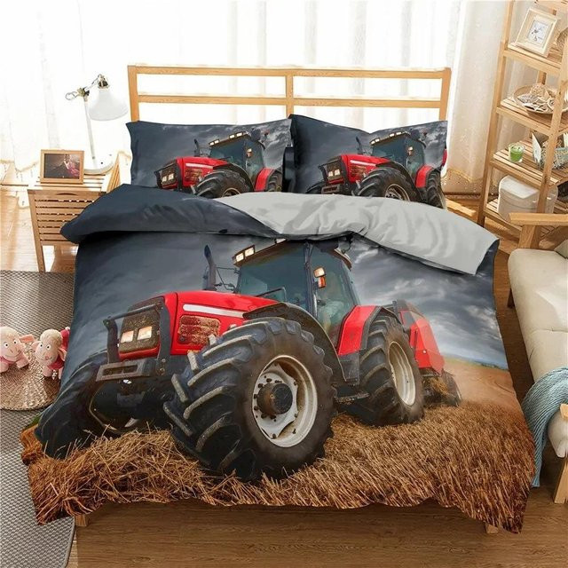 Binchi Outdoor Product Bettwäsche-Set Retro Traktor mit 3D-Design aus Polyester, 2-teilig, B/H: 70 x 133 cm - Bild 1