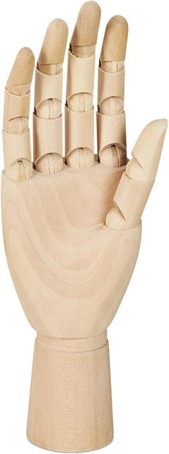 Relaxdays Bewegliche Holzhand aus Kiefernholz in Natur/Beige, B/T/H: 25 x 8 x 5 cm - Bild 1