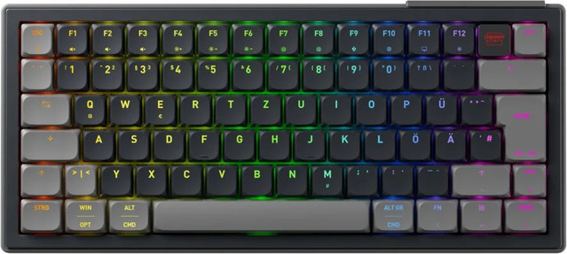 XTRFY K63W Pro Compact Ultra-Wideband Gaming-Tastatur mit mechanischen Switches, Bluetooth und QWERTZ-Layout in Schwarz - Bild 2