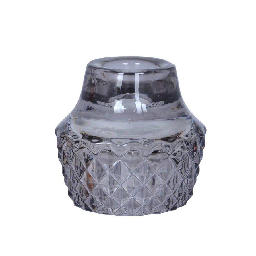 Lolaa Kerzenhalter Senna grau für Standard-Dinnerkerzen Höhe: 7 cm - Bild 1