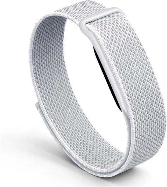 Atmungsaktives Ersatzarmband für Google Fitbit Air Fitness-Tracker, verstellbar, Silber und Weiß, Unisex - Bild 1