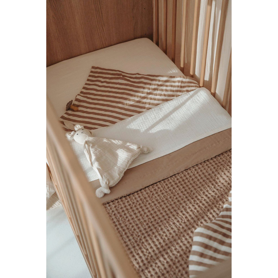 Meyco Baby Babydecke aus Waffelpiqué in Beige und Braun, B/B: 75 x 100 cm - Bild 2