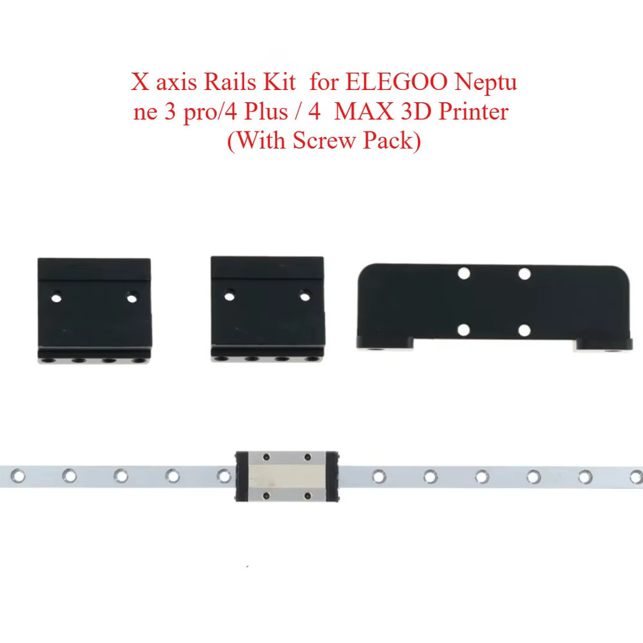 Funssor ELEGOO Neptune 3 Pro / 4 Plus MAX Upgrade-Kit für X/Y-Achsen-Schienen in Schwarz - Bild 1