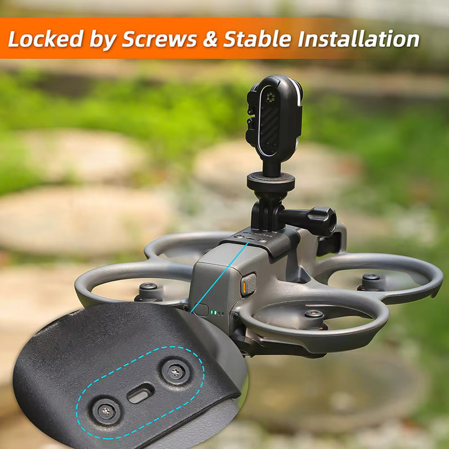 DJI Avata 2 Mehrzweck-Erweiterungshalterung und Action-Kamera-Adapter in Schwarz für Insta360 GO 3, GO 2 und GO 1 - Bild 2