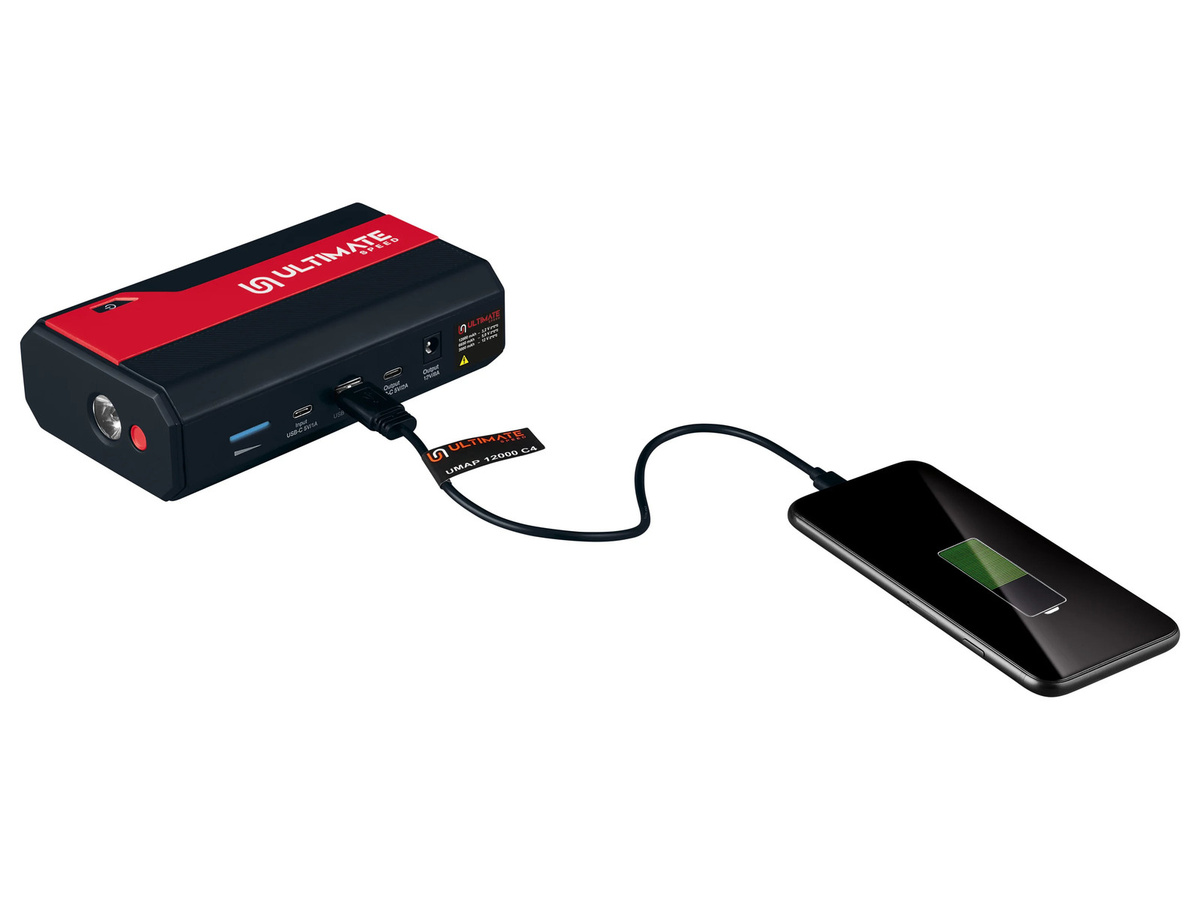 ULTIMATE SPEED Mobile Autostarthilfe UMAP 12000 C4 mit Powerbank und USB-C Anschluss - Bild 3