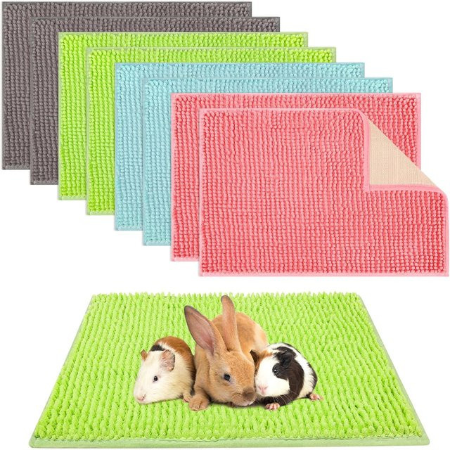 icobbler 4er-Set Meerschweinchen Käfig Liner, waschbare und wiederverwendbare Kaninchen Matten als Schlafunterlage und Trainingspads - Bild 1