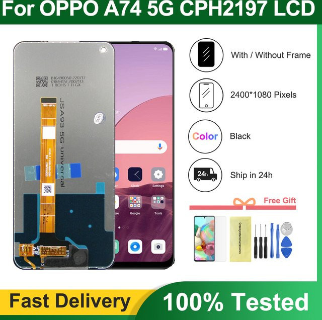 Sinmaytai LCD-Display Touchscreen-Digitizer-Baugruppe Ersatz für OPPO A74 5G CPH2197 CPH2263 in Schwarz - Bild 1