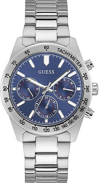 Guess Herrenuhr, Quarz, Edelstahl, Blau, 42 mm - Bild 1