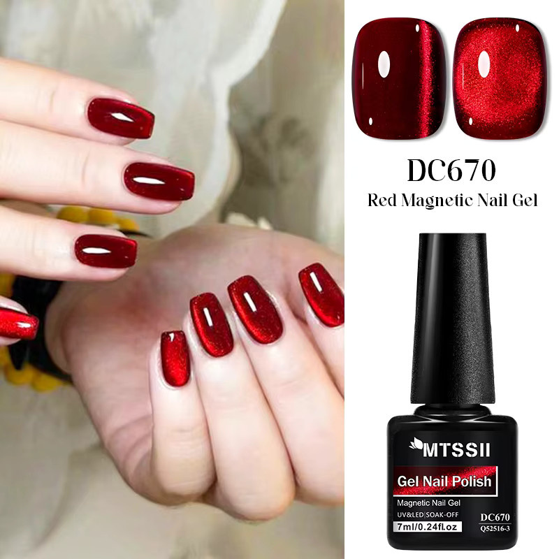 Red Cat Magnetischer Gel-Nagellack, 7 ml, Rot, Glänzend - Bild 7