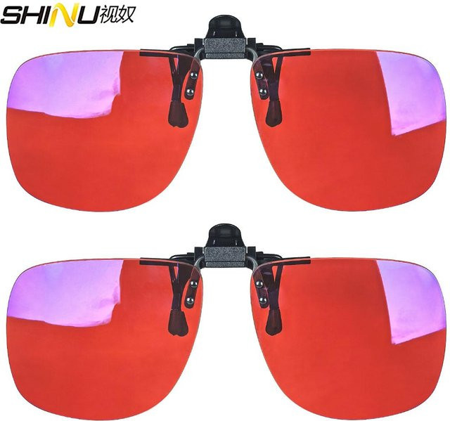 Freedom Outdoors Sonnenbrillen-Clips, quadratisch, pink, Kunststoff, Herren - Bild 1