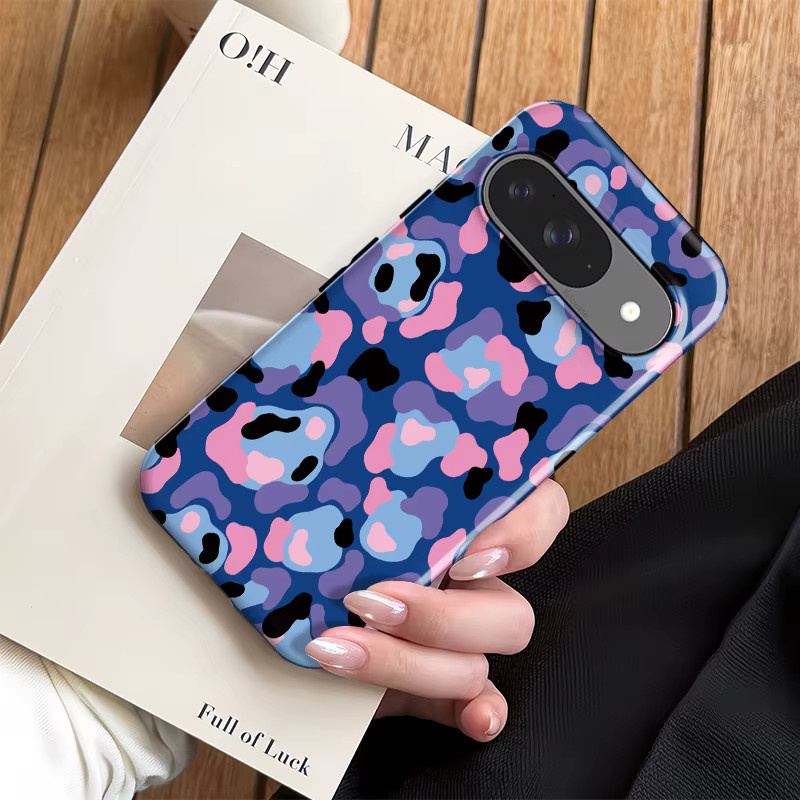 Fcicicase Handyhülle mit Leopardenmuster für Google Pixel 9, 10 Pro XL, 10, 9 Pro, 10A, 7A, 8A in Multicolour, doppelschichtige Schutzhülle aus Acryl - Bild 4