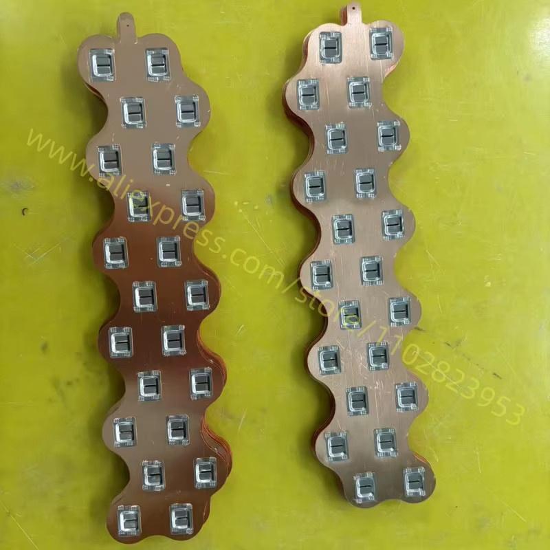 PunChron Kupfer-Stromschiene 21700-22S11P aus Kupfer-Nickel-Verbundwerkstoff in Gold, Zellenabstand 21,4 mm für Elektromotorrad-Batterien - Bild 2
