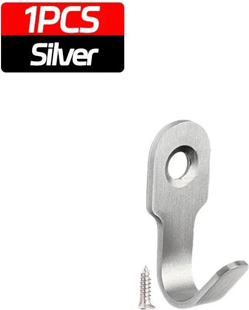 120 Stück Mini J-Haken aus Edelstahl mit Schraube von Binchi Outdoor Product in Silber - Bild 1