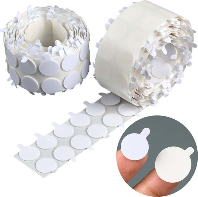 UDOCOOL Hitzebeständiger Kerzen Docht Aufkleber Weiß, doppelseitiges Schaum Klebeband für DIY Aromath Wachs Handwerk Kits, Breite: 1,5 cm - Bild 1