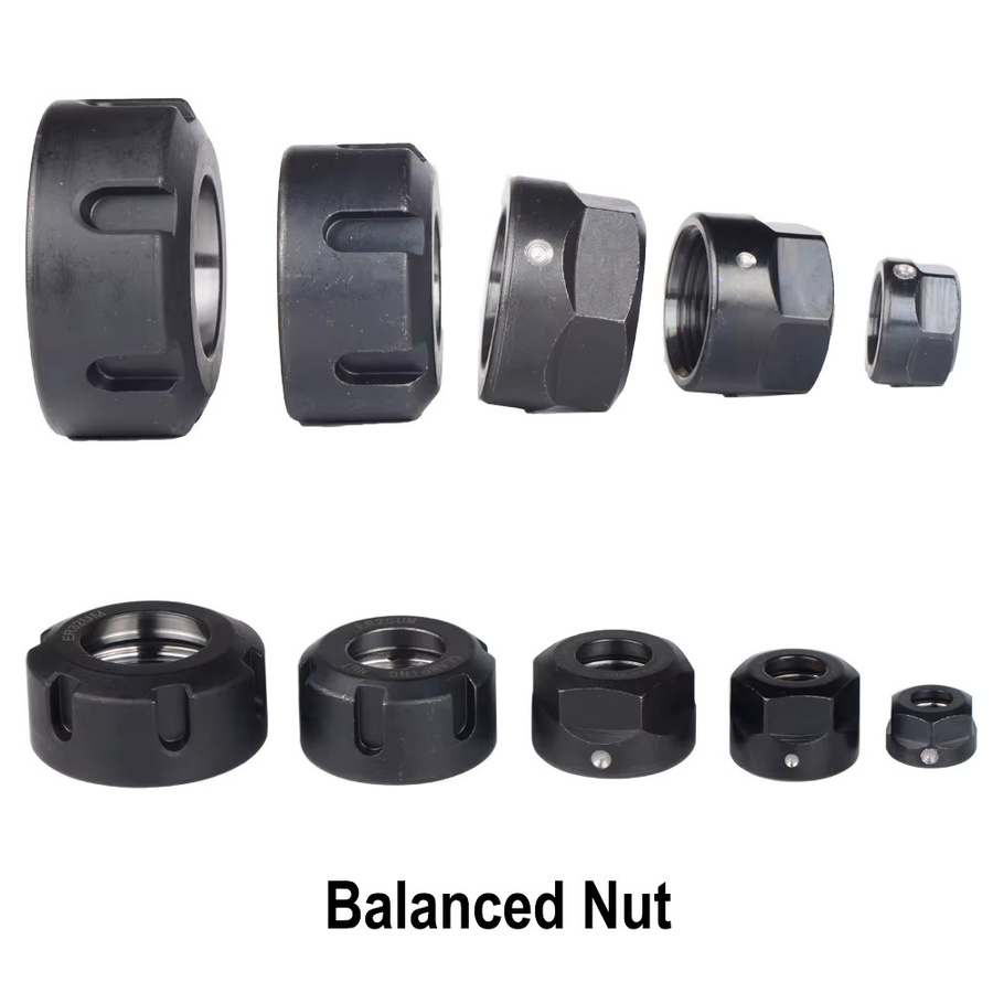 DREANIQUE Präzisions-Spannzangenschraubmuttern für CNC-Fräs- und Gravurmaschinen, passend für ER11, ER16, ER20, ER25 und ER32 - Bild 3