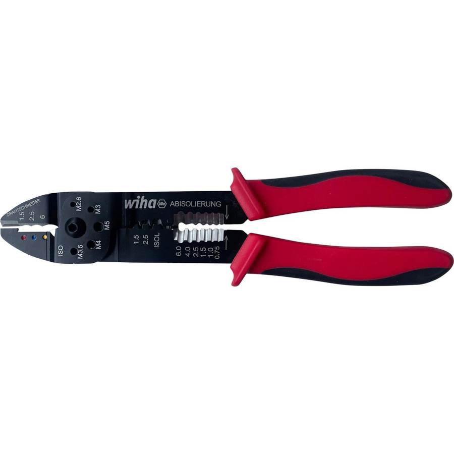 Wiha Crimpzange 5-in-1 Funktion in Rot und Schwarz, Länge: 200 mm - Bild 2