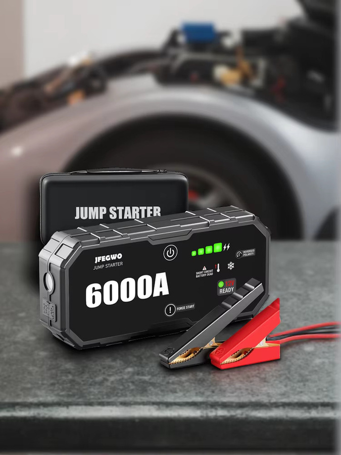 AdoreTrip Auto Starthilfe Powerbank 6000A 12V Batterie Booster für PKW und SUV in Schwarz - Bild 7