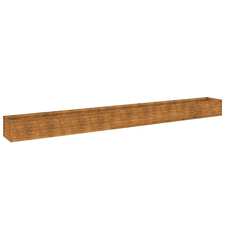 vidaXL Garten-Hochbeet aus Cortenstahl in Braun, B/T/H: 482 x 50 x 36 cm - Bild 2