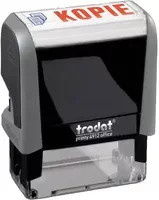 trodat Office Printy 4912 Textstempel selbstfärbend in Blau und Rot - Bild 1