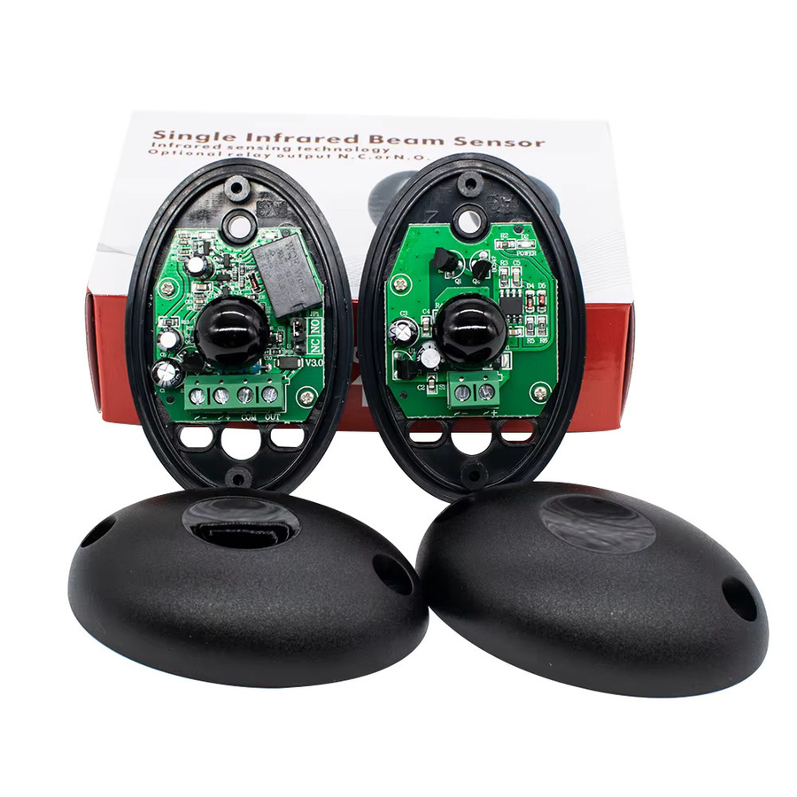 Scimagic-RC Infrarotstrahlsensor IP55 wasserdicht Fotozelle für automatische Tore mit 15m Erfassungsbereich in Schwarz - Bild 2