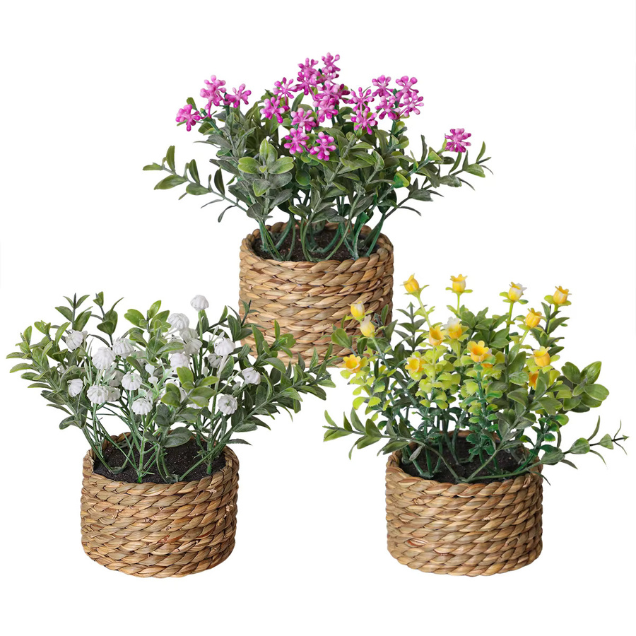 XIYA FLOWER Künstliche Gänseblümchen-Pflanzen aus PE-Material in Gelb, Weiß oder Rose zur Dekoration - Bild 4