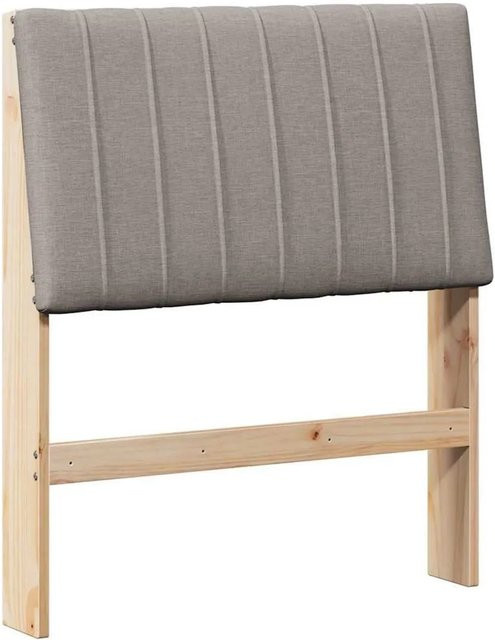 vidaXL Gepolstertes Kopfteil aus massivem Kiefernholz in Taupe, Breite: 80 cm - Bild 1