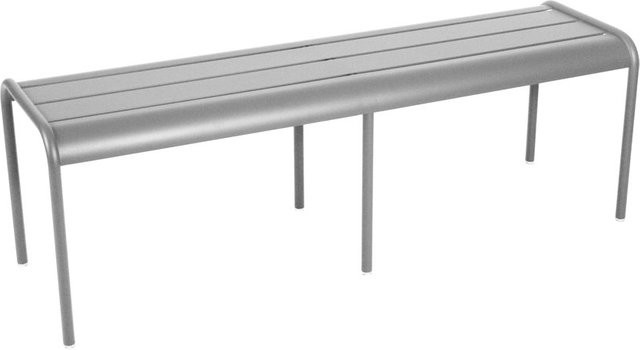 Fermob Luxembourg Gartenbank aus pulverbeschichtetem Aluminium in Grau - Bild 1