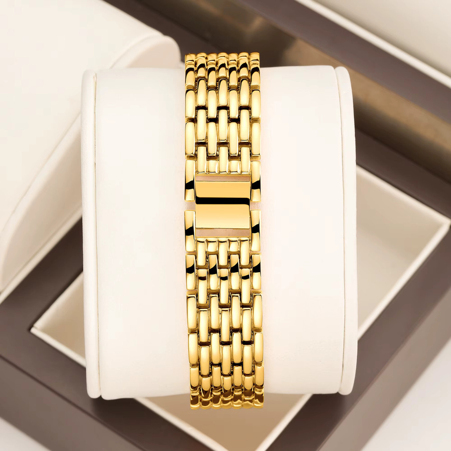 YaLaLuSi Armbanduhr, Quarz, Gold, Edelstahl, Damen - Bild 4