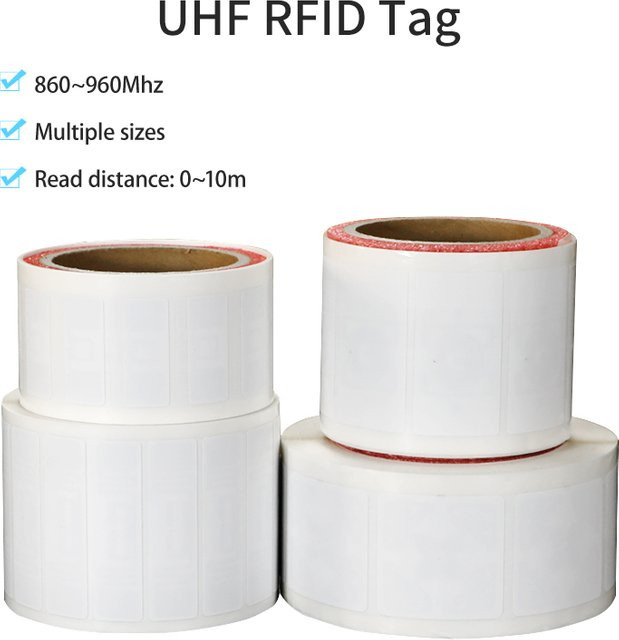 100 Stück fonkan UHF-RFID-Etiketten in Weiß, passive UHF-Klebeetiketten aus beschichtetem Papier - Bild 1