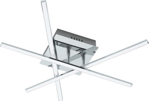 Eglo LED-Wand- und Deckenleuchte LASANA 1 in Silber und Weiß mit warmweißem Leuchtmittel - Bild 1