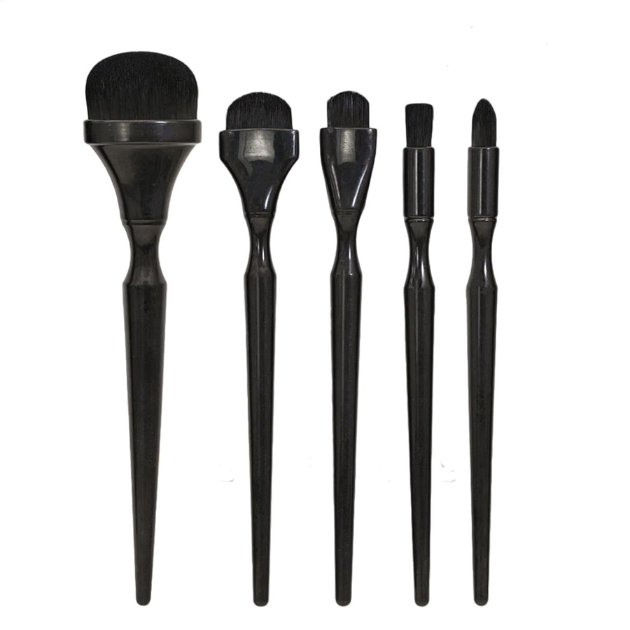 5-teiliges Mischpinsel-Set in Schwarz für Kohlezeichnungen, Pastellmalerei, Vergoldung und Tuschemalerei - Bild 2