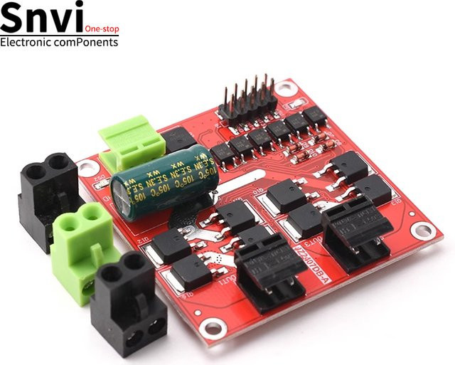 SNVI Motorantriebsmodul L298 H-Brücke Dual-DC-Motorantriebsplatine 12/24 V/7 A 160 W in Rot - Bild 1