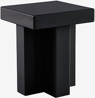 CROZZ Beistelltisch modern in Schwarz mit quadratischer MDF-Platte, B/T/H: 40 x 40 x 50 cm - Bild 1