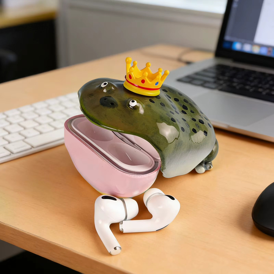 Awkward Frog Schutzhülle für AirPods 1/2/3/4 und Pro 1/2/3 in Gelb und Grün - Bild 2