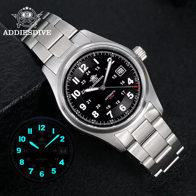 ADDIESDIVE Taucheruhr, Automatik, Edelstahl, Saphirglas, 20 ATM, Herren - Bild 1