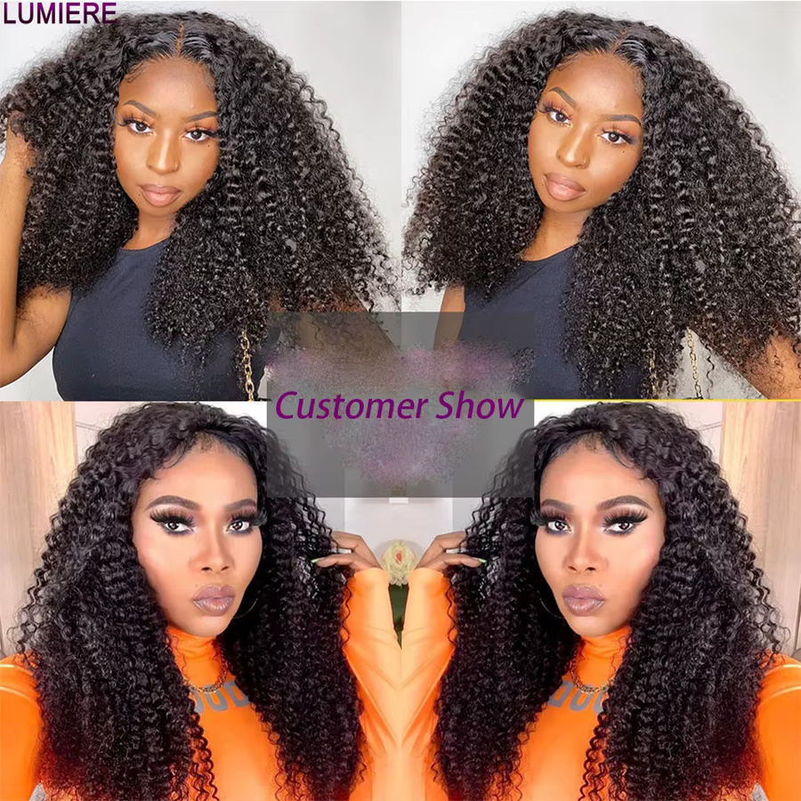 Lumiere Hair Virgin Raw Deep Afro Kinky Curly Bundles, 100 % Echthaar, Super Double Drawn, Unisex - Bild 4