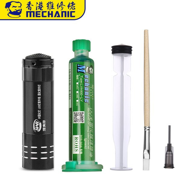 MECHANIC Green Oil UV-Lötmaske zur Vermeidung von Korrosion und Lichtbögen auf PCB und BGA - Bild 1