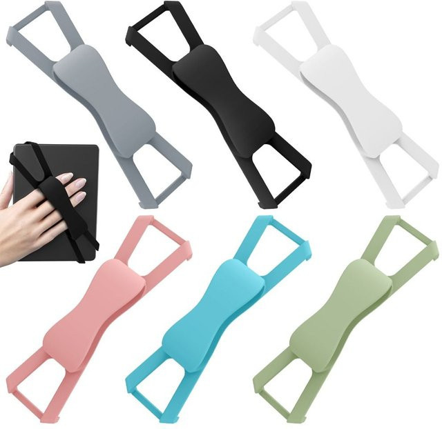Ergonomische Silikon-Handschlaufe in Grün für Tablets und eReader von 6 bis 10 Zoll, sicherer Anti-Fall Halter für Kindle, Kobo, Boox und Lenovo - Bild 1