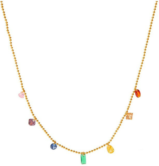 Lucky Star Jewelry Halskette Edelstahl, Bunt, Zirkonia, Damen - Bild 1
