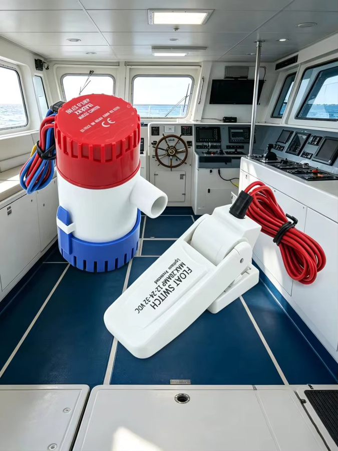 AICANTEK 12V DC Bilgepumpe mit Schwimmerschalter für Boote, Wasserflugzeuge und Wohnmobile, Multicolor - Bild 3