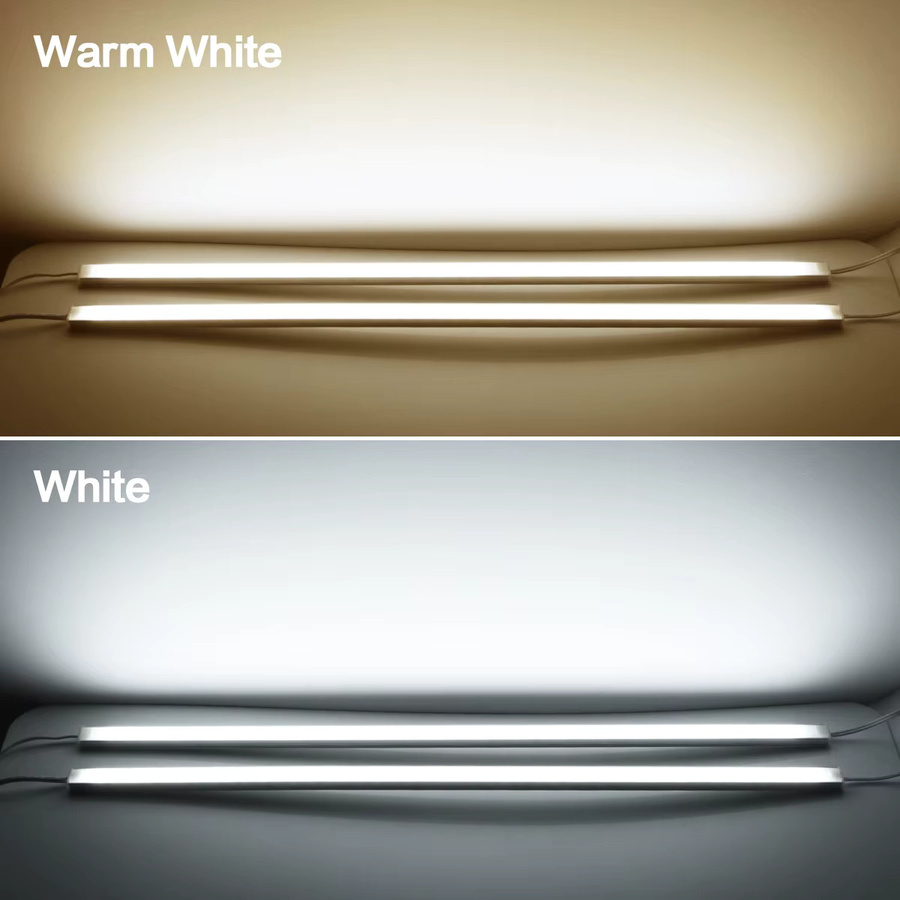 MALITAI LED Unterbauleuchte aus Aluminium mit Touch-Sensor und Dimmer, 12V Bar-Rohr Beleuchtung für Küche und Vitrine, Silber/Weiß - Bild 3