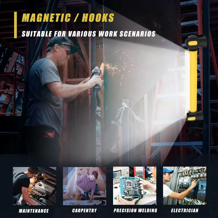 Magnetisches Arbeitslicht als Lichtbalken mit 5200-mAh-Akku für Autoreparaturen und Außenbeleuchtung in Cool White - Bild 6