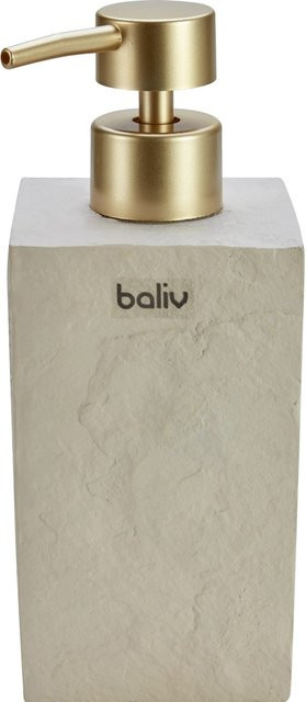 baliv Cosy Cave trend Seifenspender aus Beton in Beige-Gold - Bild 1