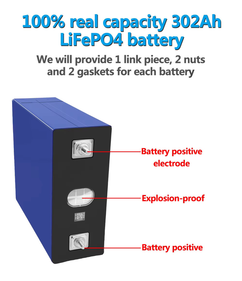 Liitokala LiFePO4 Batterie 3,2 V 302 Ah in Blau für Elektroautos, Wohnmobile und Solaranlagen - Bild 3