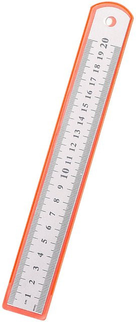 Shoemst Mehrzweck-Edelstahllineal mit hoher Genauigkeit, Farbe: Weiß, Länge: 20 cm - Bild 1