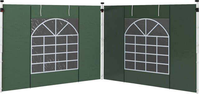 Outsunny Pavillon-Seitenteile aus Polyester in Grün, B: 295 cm, H: 195 cm, T: 0,01 cm - Bild 1