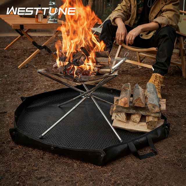 WESTTUNE Camping Feuerfeste Matte aus Fiberglas für Outdoor Grill und Picknick als Anti Flamme Isolationspad - Bild 1