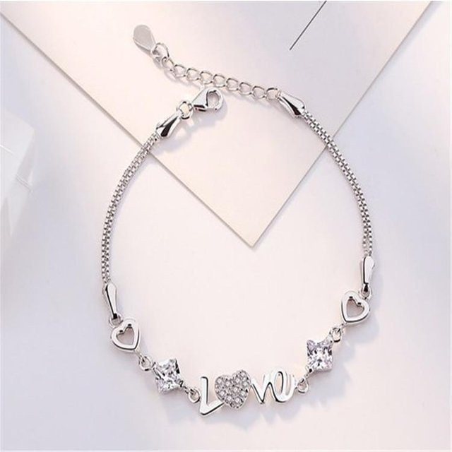 Silberarmband Damen, Natur-Topas, gray - Bild 1