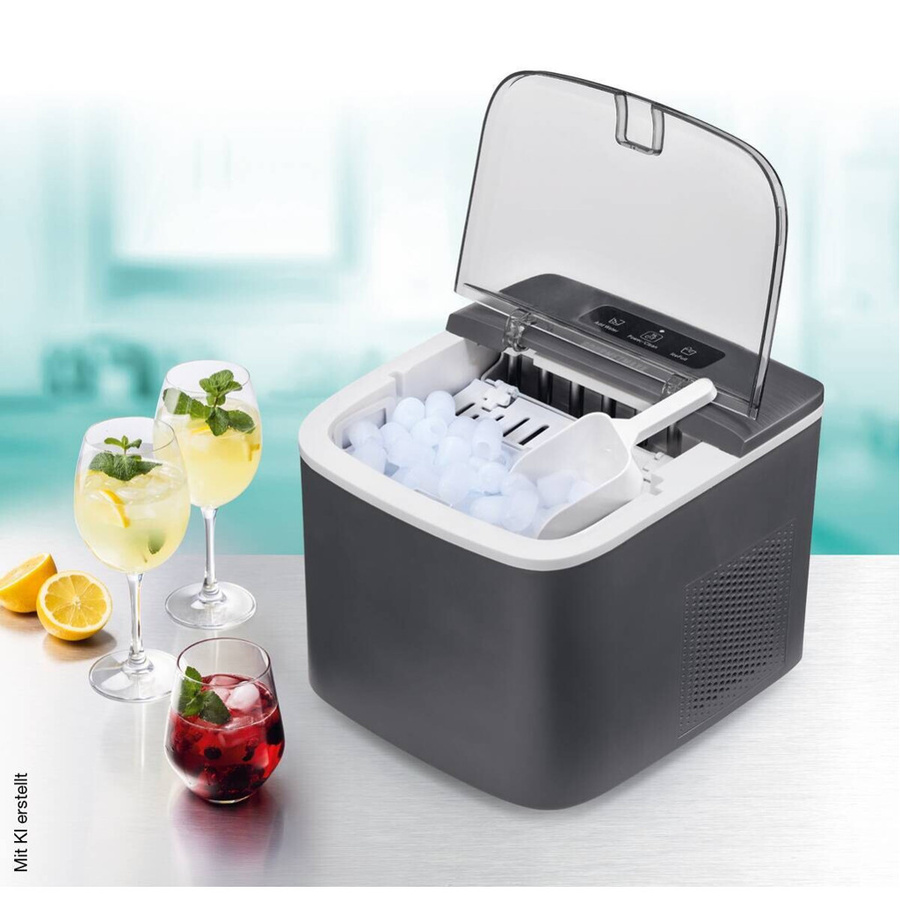 GOURMETmaxx Eiswürfelbereiter 19975 in Anthrazit aus Kunststoff mit 100 W, B/H/L: 23,6 x 21,1 x 26,2 cm - Bild 2