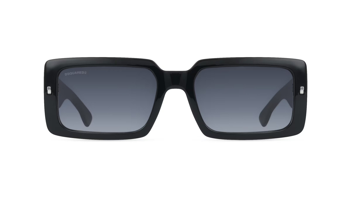 Dsquared2 ICON Sonnenbrille, Vollrand, Eckig, Kunststoff, Herren, schwarz - Bild 1
